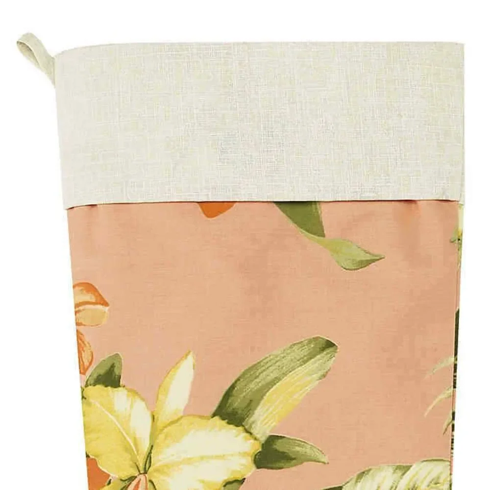 Tommy Bahama Christmas Stocking Siesta Key Cantaloupe Pink Beach House Tropical